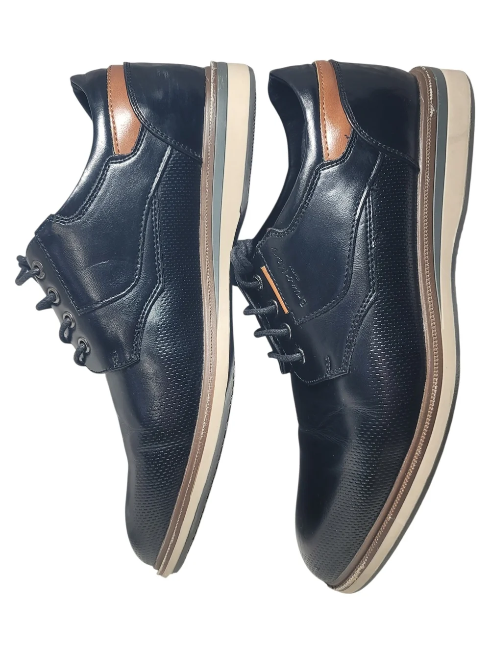 Bruno Marc Men's Dress Oxford Sneakers - Black/Brown - Size 8